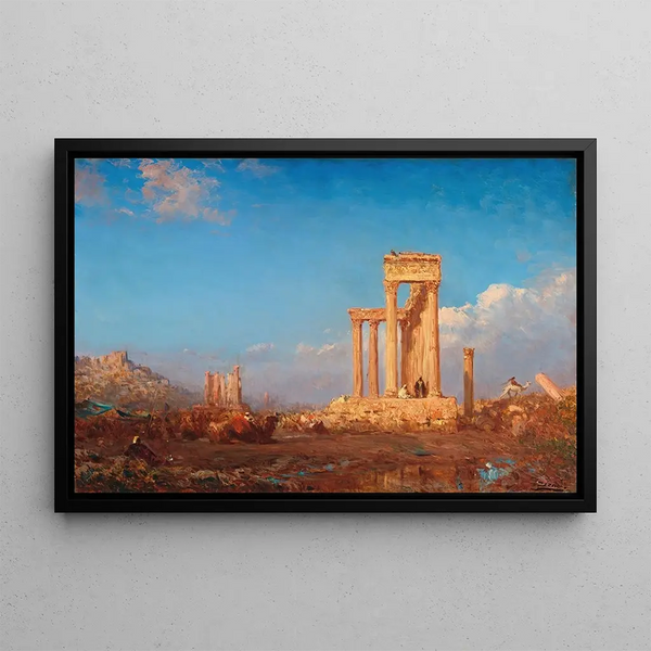 Ruins of Palmyra - Félix Ziem — framed artwork on a wall