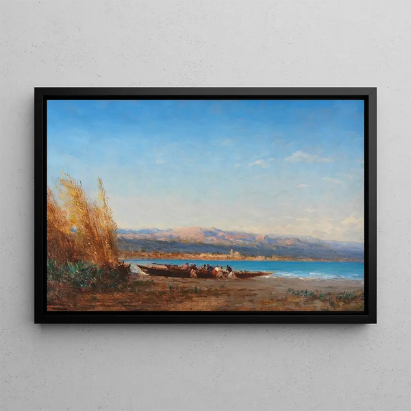 On the Banks of the Bosphorus - Félix Ziem — framed artwork on a wall