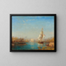 L'entrée du canal de Marseille - Félix Ziem — framed artwork on a wall