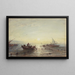 Tuna fishing at sunrise offshore near Marseille - Félix Ziem — framed artwork on a wall