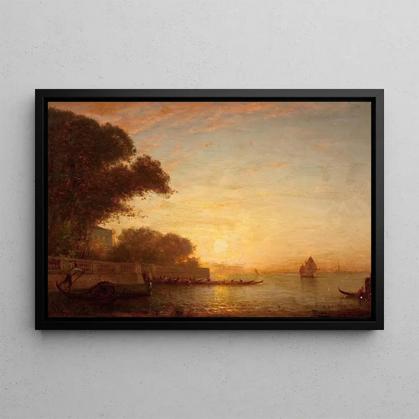 Venetian Scene - Félix Ziem — framed artwork on a wall
