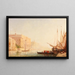 Venice painting, canal scene - Félix Ziem — framed artwork on a wall