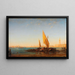 Venice Painting, a Scene with Boats - Félix Ziem — framed artwork on a wall