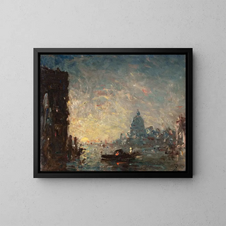 Venice at Sunset - Félix Ziem — framed artwork on a wall