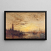 Venice, La Giudecca at dusk - Félix Ziem — framed artwork on a wall