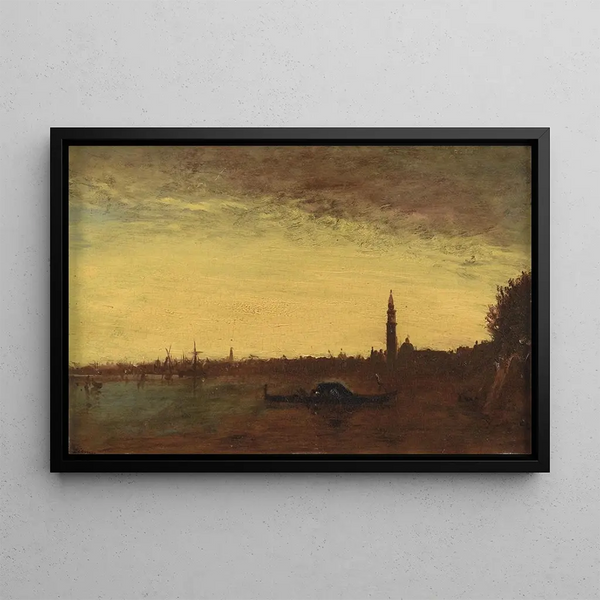 Venice at Twilight - Félix Ziem — framed artwork on a wall