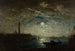 Venice and the bell tower in moonlight - Félix Ziem — artwork view