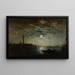 Venice and the bell tower in moonlight - Félix Ziem — framed artwork on a wall