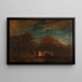 Venice Painting, the exit from the French Garden at twilight - Félix Ziem — framed artwork on a wall