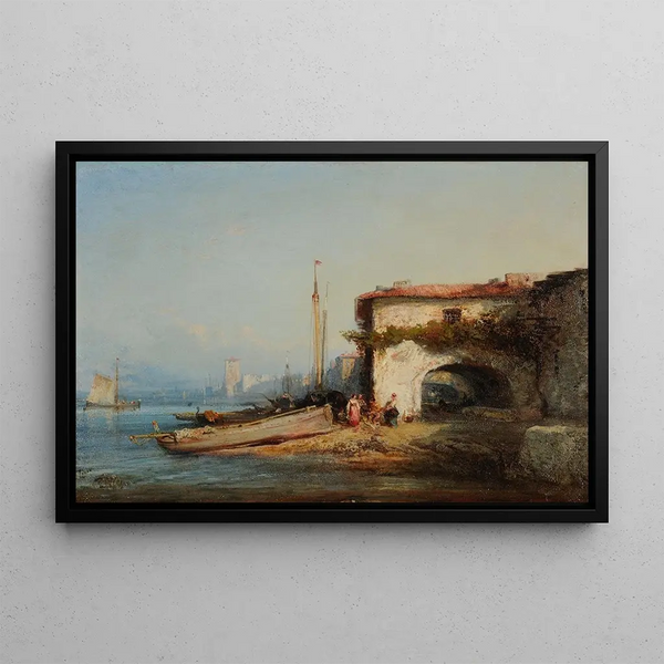 View of Italy - Félix Ziem — framed artwork on a wall