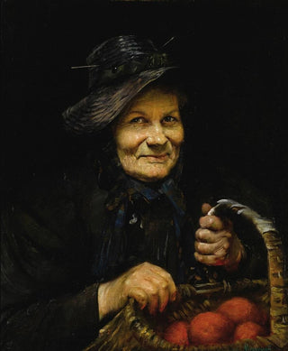 Portrait of a woman with oranges - Flora Thomas McCaig — artwork view