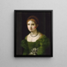 Portrait of a Young Woman - Florentine 16th Century — framed artwork on a wall
