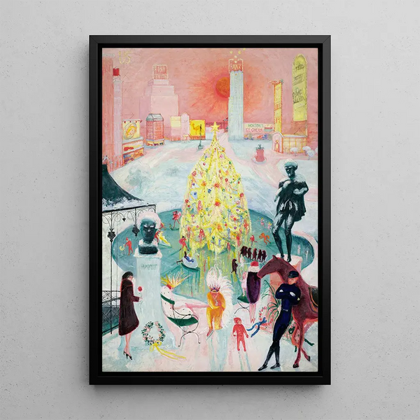 Christmas Painting - Florine Stettheimer — framed artwork on a wall