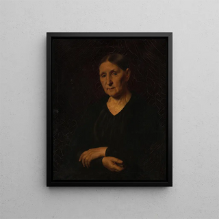 Portrait of a woman with crossed arms - Fodor Petrovitch Tchoumakoff — framed artwork on a wall