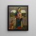 The Virgin and Child with the Little Saint John the Baptist - School of Botticelli — framed artwork on a wall