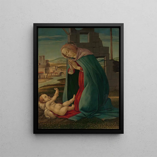 The Nativity - Botticelli School — framed artwork on a wall