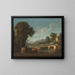 a landscape with Christ on the road to Emmaus - School of Filippo Teodoro de Liagno — framed artwork on a wall
