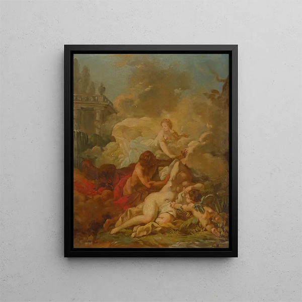Mythological scene - School of François Boucher — framed artwork on a wall