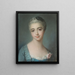 Portrait of a Young Woman - School of François Boucher — framed artwork on a wall