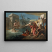 Horatius Coclès defending Rome against the Etruscans - School of Giovanni Battista Tiepolo — framed artwork on a wall