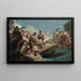 Horatius Coclès wounded swimming in the Tiber - School of Giovanni Battista Tiepolo — framed artwork on a wall