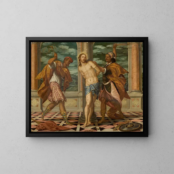 La Flagellation - School of Paolo Veronese — framed artwork on a wall
