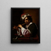 Boy with Flute - School of Simon Vouet — framed artwork on a wall