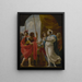 Helene offering Menelaus the potion of Queen Polydamna - Follower of Simon Vouet — framed artwork on a wall