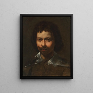 Portrait of the artist - School of Simon Vouet — framed artwork on a wall
