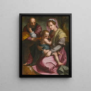 La Sainte Famille - School of Andrea del Sarto — framed artwork on a wall