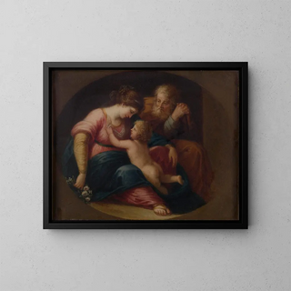 Sainte Famille - School of Angelica Kauffmann — framed artwork on a wall