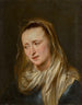 Head of a Woman Probably the Virgin - School of Antoine van Dyck — artwork view