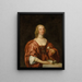 Portrait painting of Anna Sophia, Countess of Carnarvon - School of Antoine van Dyck — framed artwork on a wall