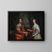 Portrait of King Charles I and Queen Marie Henriette - School of Antoine van Dyck — framed artwork on a wall