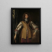 Portrait painting of Rupert 1619-1682 Prince and Count Palatine of the Rhine and Duke of Cumberland in combat attire - School of Antoine van Dyck — framed artwork on a wall