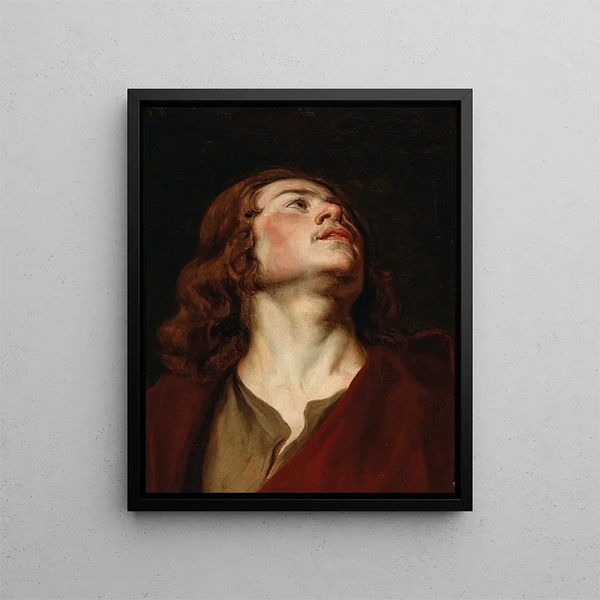 Saint John the Evangelist Painting - School of Antoine van Dyck — framed artwork on a wall