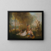 a fête galante with a statue of Venus - School of Antoine Watteau — framed artwork on a wall