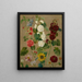Flowers without title - Eugène Delacroix School — framed artwork on a wall