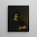 Portrait of a man with a hat - Ferdinand Bol School — framed artwork on a wall
