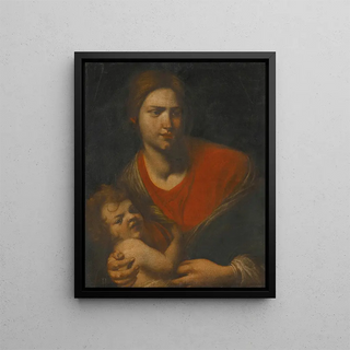 The Virgin and Child - School of Francesco Furini — framed artwork on a wall