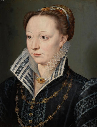 Portrait of Claude Catherine de Clermont-Tonnerre Duchess of Retz 1543-1603 - School of François Clouet — artwork view