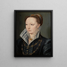 Portrait of Claude Catherine de Clermont-Tonnerre Duchess of Retz 1543-1603 - School of François Clouet — framed artwork on a wall