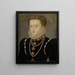 Portrait of Elisabeth of Austria, wife of King Charles IX of France - François Clouet School — framed artwork on a wall