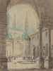 Cour de la Villa Pliniana - École de Hubert Robert — artwork view