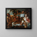 The Satyr and the Peasant - School of Jacob Jordaens — framed artwork on a wall