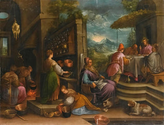 The Supper at Emmaus - School of Jacopo da Ponte — artwork view