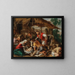 L'Adoration des bergers - School of Jacopo da Ponte — framed artwork on a wall
