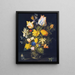 Still life with a bouquet of flowers - School of Jan Brueghel the Elder — framed artwork on a wall