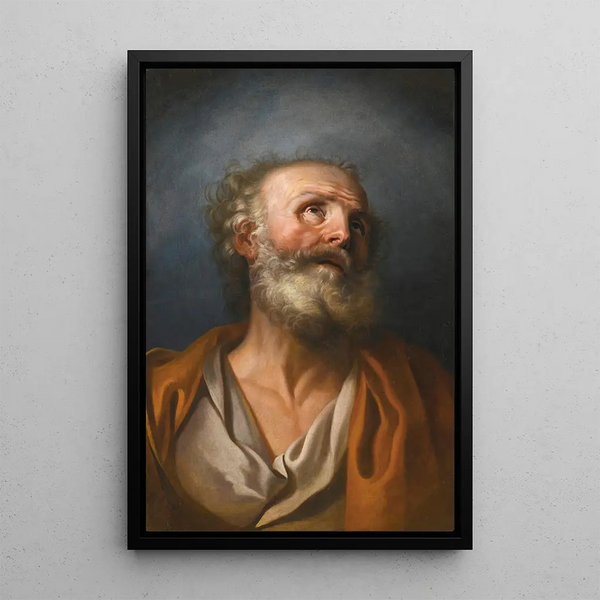 a Saint in Ecstasy - School of Jean-François de Troy — framed artwork on a wall