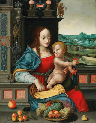 La Madone aux cerises - École de Joos van Cleve — artwork view